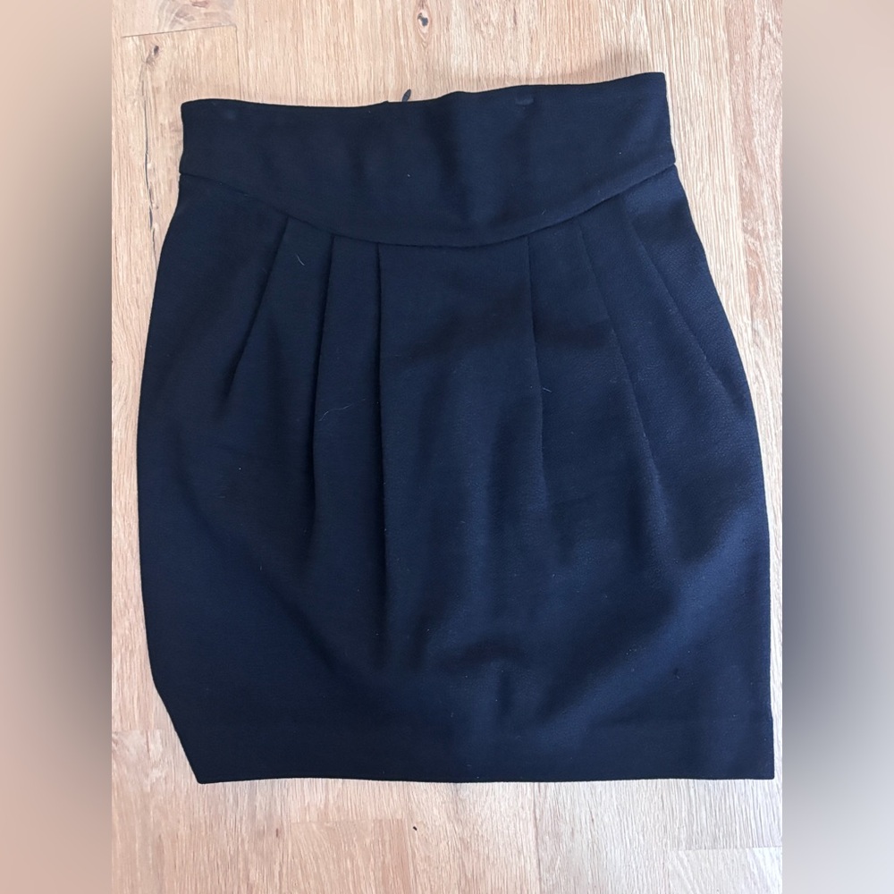 Donna Karan Black Wool Skirt